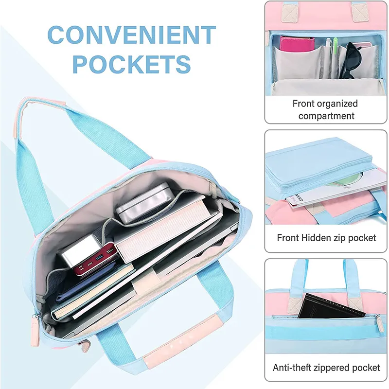New Fashion Student White Collar Commuting Macaron Color Laptop Bag