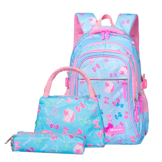 Large Capacity Waterproof Lightweight Backpack Set for Primary and Secondary School Students