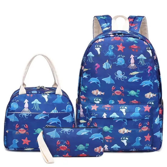 Children′s Backpack Three Piece Set for Elementary School Students Cute Lightweight Backpack