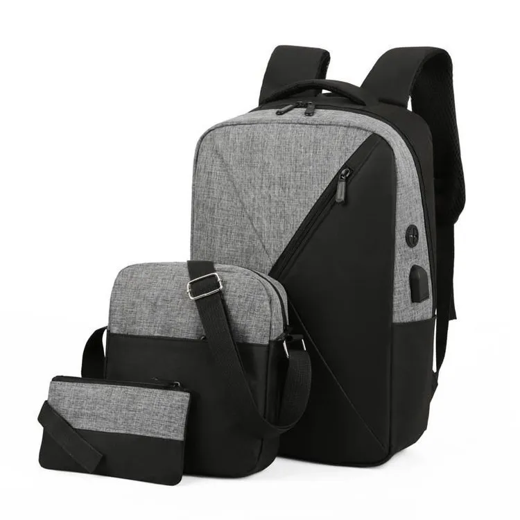 Factory Three Pieces Backpack Set Casual Business Computer Backpack