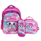 3D Three Piece Backpack Set Elementary School Student Wholesale Backpack with Lunch Bag and Pencil Bag