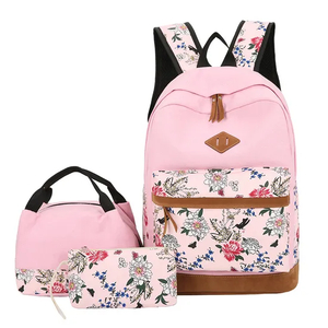 New Casual Backpack Three Piece Set with Large Capacity Student Backpack
