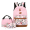 New Casual Backpack Three Piece Set with Large Capacity Student Backpack