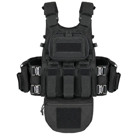 Multi Functional Fully Protective Tactical Molle Metal Buckle Quick Release Outdoor Camouflage Tactical Vest Bag