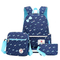 New Cross Border Cute Bow Print Three Piece Set for Middle School Students Campus Large Capacity Backpack