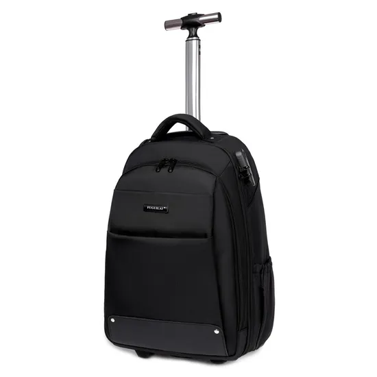New Rolling Wheels School Backpack Water Resistant Carry on Student Trolley Backpack Bags Travel Backpack Laptop Backpack