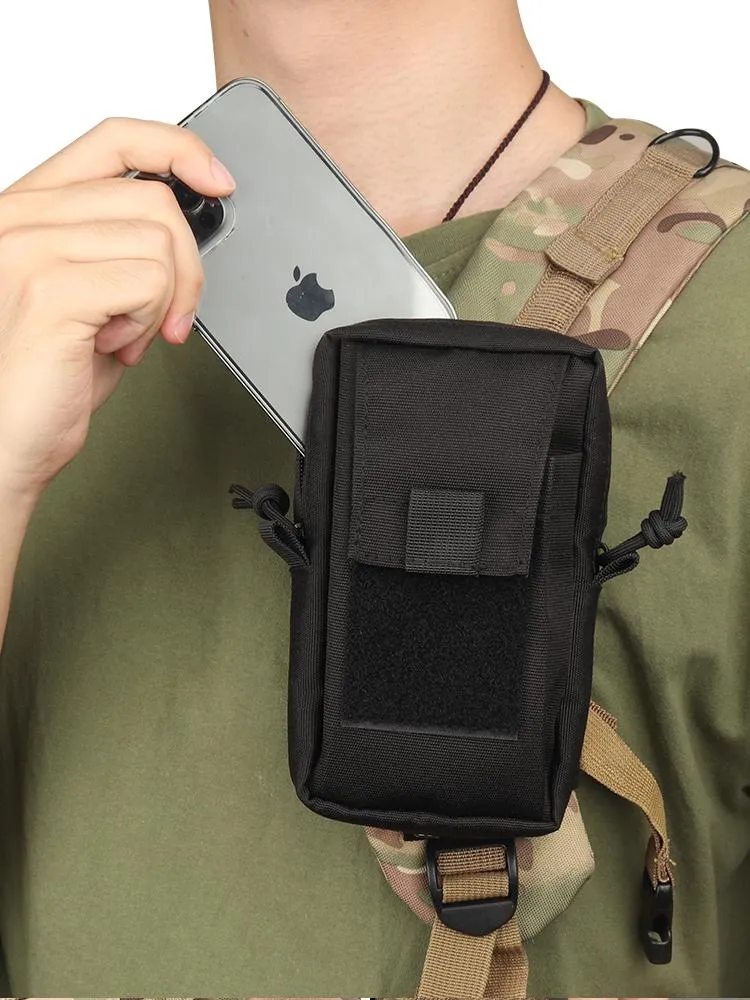 Outdoor Tactical Accessory Mountaineering Backpack Shoulder Strap Mobile Phone Bag