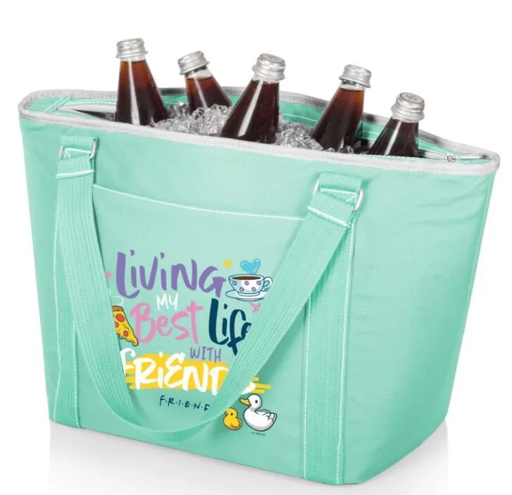 Promotional Insulated Lunch Cooler Bag, Beach Bag Picnic Reusable Lunch Bags for Women, Men, Kids Eco-Friendly Gifts Cool Bag with Zipper Water-Resistant
