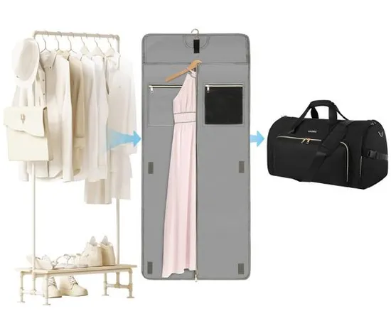 Business Travel Duffle Custom Logo Foldable Suit Cover Garment Bag