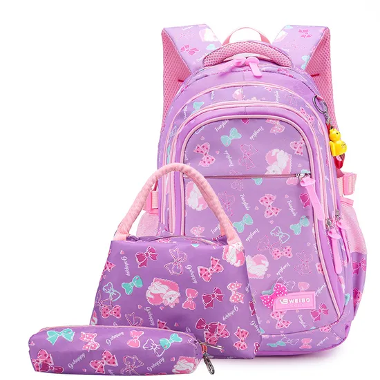 Factory Customized Three Piece Set of Fashionable Printed Backpacks for Students