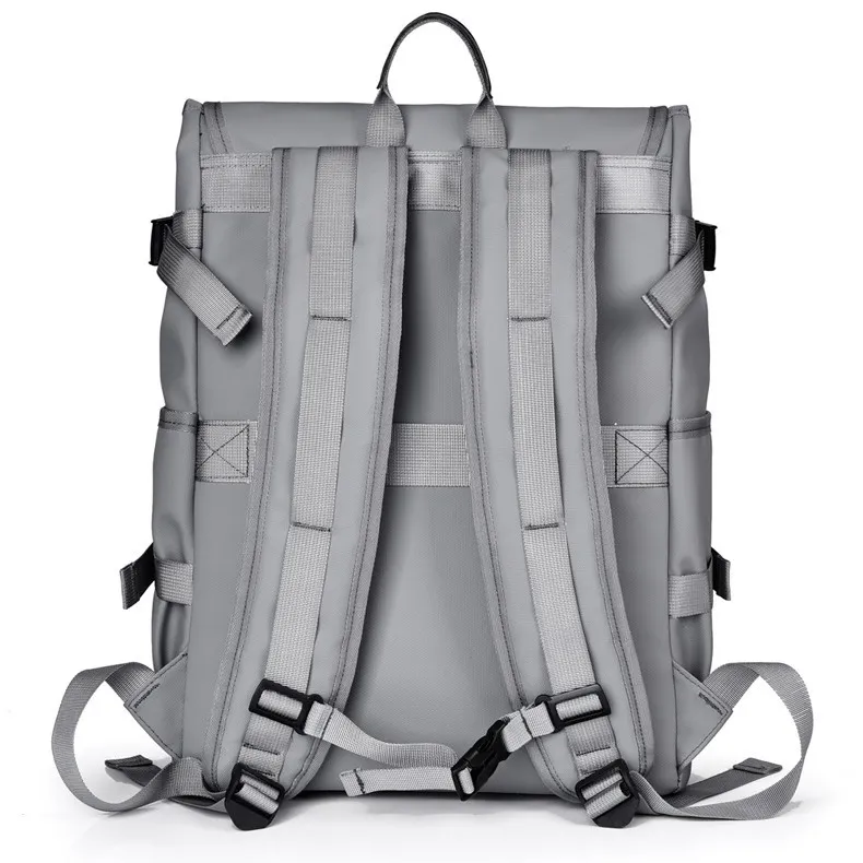 2024 New Mens Lightweight Large Capacity Business Reflective Stripe College Student School Backpack