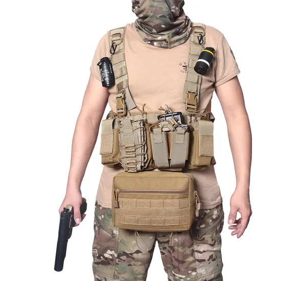 Outdoor Sports Tactical Multi Functional Chest Hanging Vest CS Field Shooting Vest