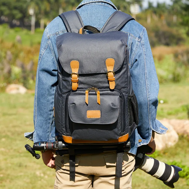 New Shoulder Photography Backpack Diagonal SLR Digital Bag Waterproof Canvas Camera Inner Backpack