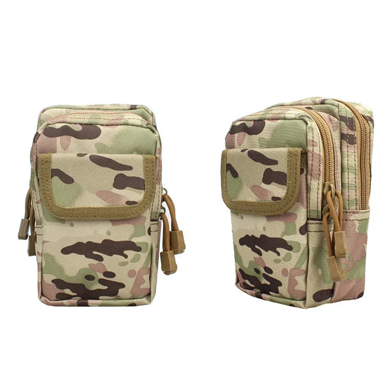 Outdoor Sports Waist Bag Wear-Resistant and Waterproof 5.6-Inch Double-Layer Mobile Phone Bag Molle Tactical Bag