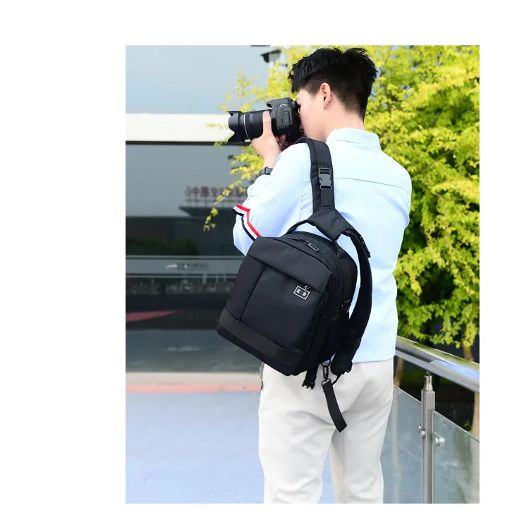 SLR Camera Bag Shoulder Photography Digital Backpack Multi-Purpose Design for Both Single and Dual Use