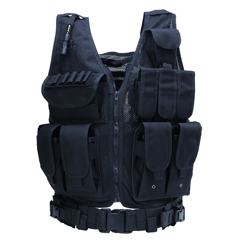 Summer Training Lightweight Multifunctional Outdoor Camouflage Triple Pocket Tactical Vest