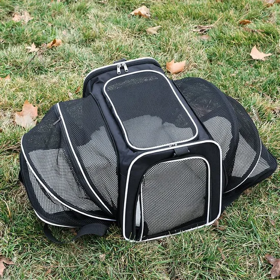 New Design Transport Bag Dog Portable Carrier Convenient Folding Expansion Softsided Pet Travel Carrier Bag Pet Travel Sling Bag
