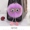 High Quality Owl POM POM Keychain Glasses Owl Keychain Fur Ball Bling Plush Key Chains