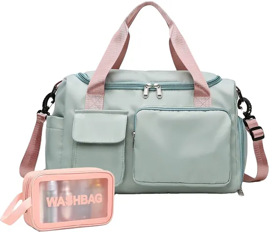 Outdoor Sports Waterproof Custom Print Large Capacity Duffel Bag with Shoe Compartment Custom Gym Bag