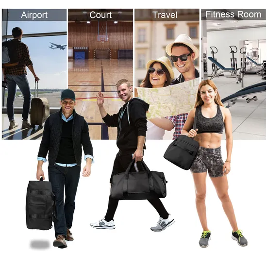 Travel Bag Outdoor Sports Luggage Waterproof Custom Print Duffel Oxford Gym Bag