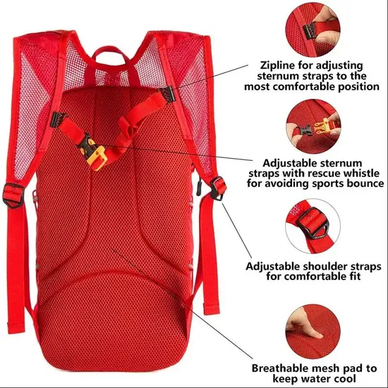Factory Custom Light Riding Molle Running Cycling Hydration Pack Backpack with Water Bladder