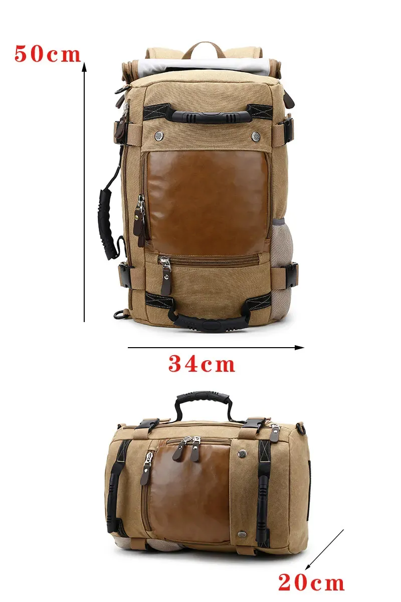 Factory Custom Canvas Bag Hot Sale Hiking Backpack 60L OEM Muntain Backpack