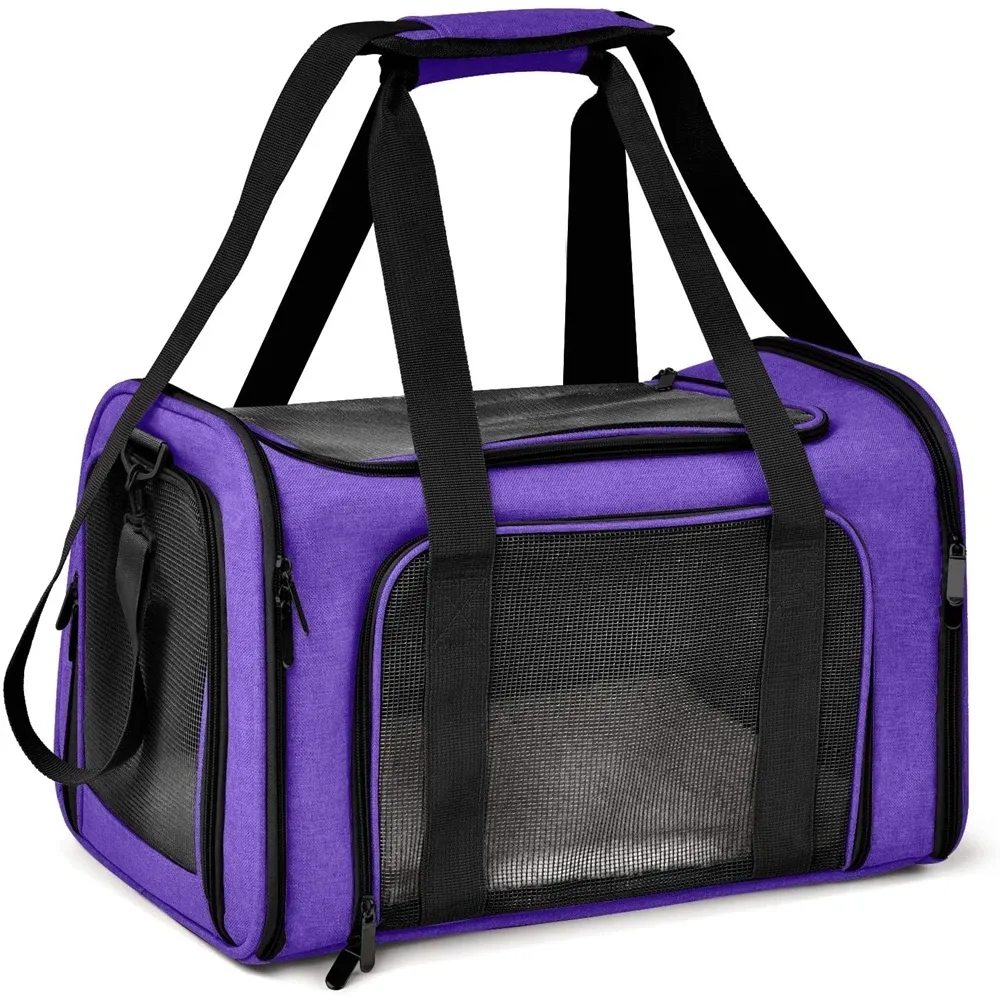 Factory Custom Portable Pet Carriers Mesh Window Sling Large Capacity Cat Bag