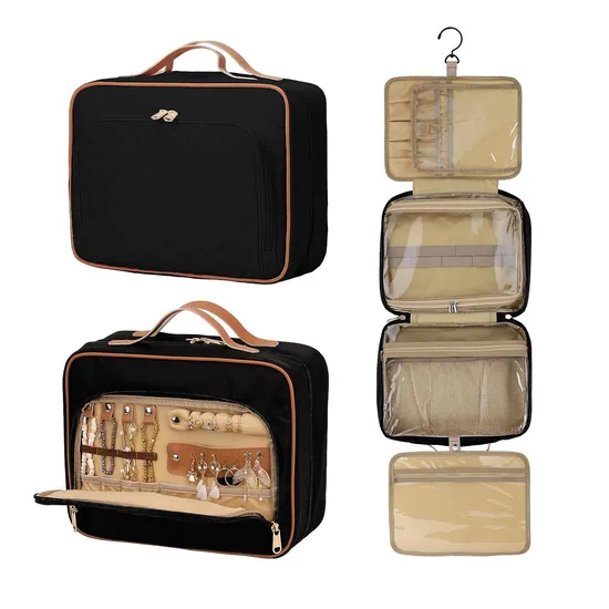 OEM Large-Capacity Water-Resistant Hanging Makeup Organizer Cosmetic Bag