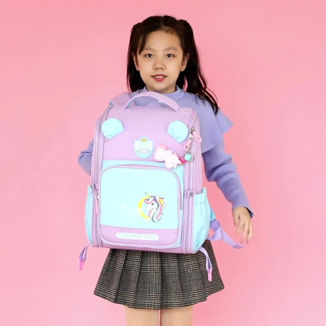 New Backpack for Elementary School Students in Grades 1-6 Boys and Girls Lightweight Spine Protection Space Backpack