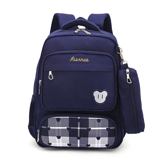 Cartoon Elementary School Student Backpack Customized Nylon Backpack for Grades 3-6