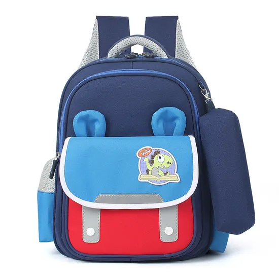 2024 New Cartoon Solid Color Children′s Breathable Backpack Boys and Girls School Backpack
