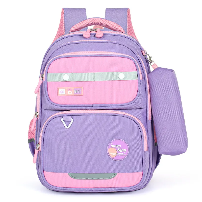 2024 New Load Reducing Waterproof Backbone Protection Children&prime;s Backpack for Grades 3 to 6 Backpack