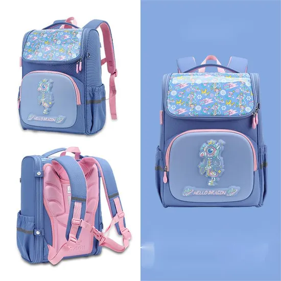 Primary School Student Backpack Protection and Load Reduction for Boys and Girls with Large Capacity and Lightweight Children′s Book Backpack