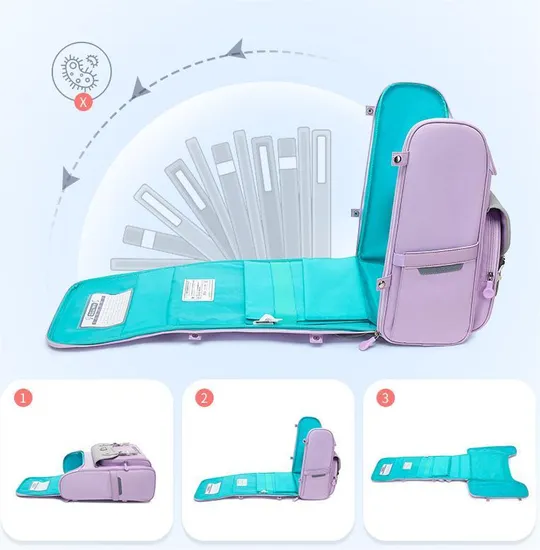Primary School Children′s Lightweight Backpack Reducing Burden and Protecting Spine Boys and Girls Large Capacity Waterproof