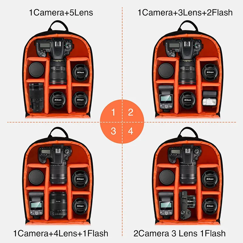 Small Outdoor Photography Bag Oxford Cloth SLR Digital Camera Backpack Leisure Travel Backpack