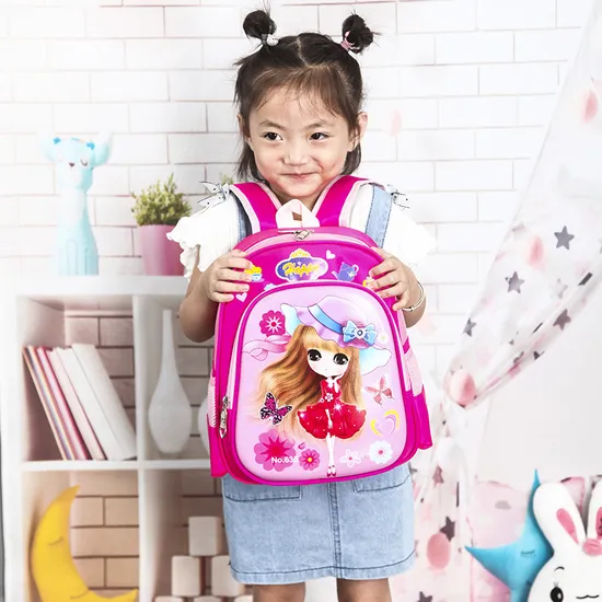 New 3D Elementary School Backpack Kindergarten Backpack Cartoon Ultraman Spider Man Children′s Backpack