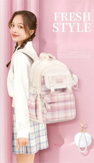 2024 New Primary School Children′s School Backpack Anti Splashing Backpack Girls