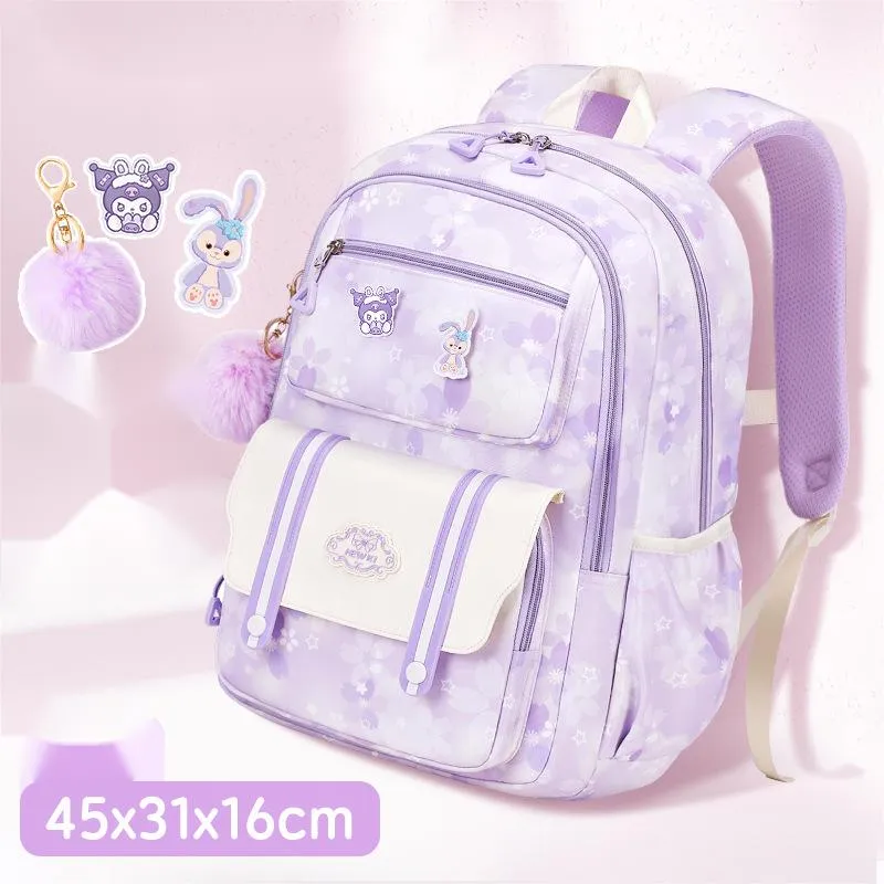2024 New Children&prime;s Cute Elementary School Backpack with Large Capacity for Girls
