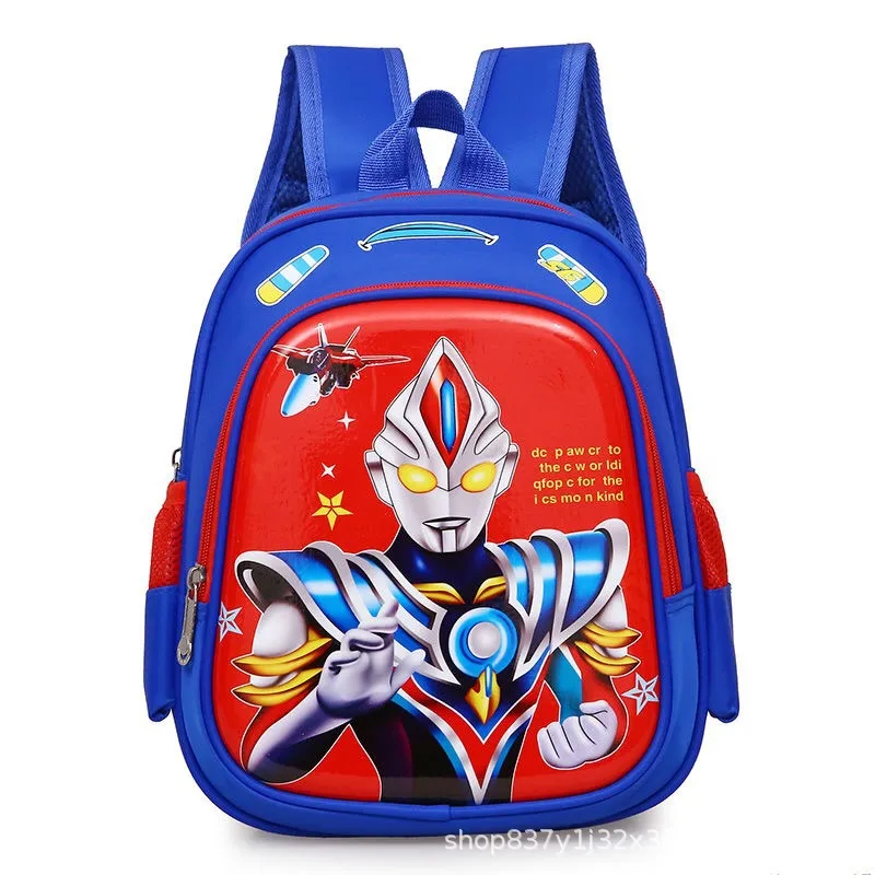 New 3D Elementary School Backpack Kindergarten Backpack Cartoon Ultraman Spider Man Children&prime;s Backpack