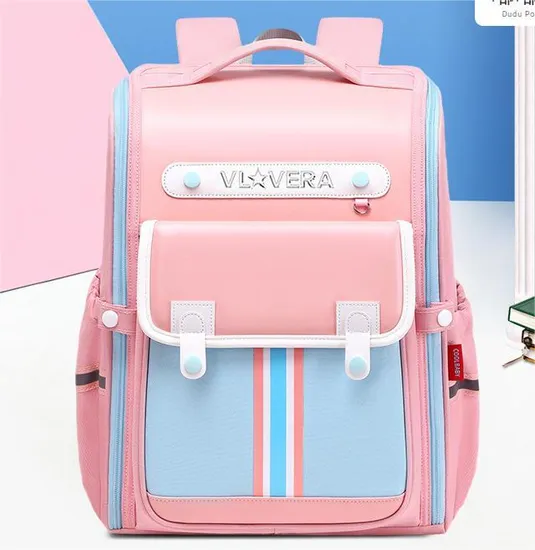 2024 New Children′s Primary School Backpack Oxford Cloth Spine Protection and Load Reduction Backpack