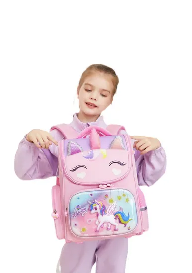 2024 New Children′s Primary Backpack with Spine Protection Splash Proof Oxford Cloth