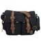 Canvas Leather Single Shoulder Crossbody Bag Casual Photography Waterproof Inner Liner DSLR Camera Bag