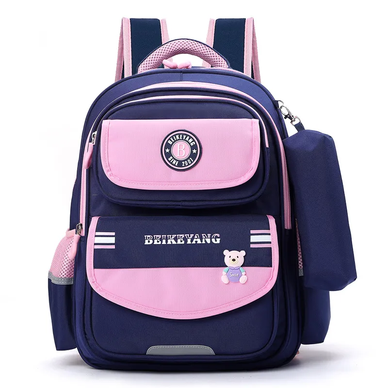2024 New Cartoon Letter Children&prime;s Breathable Reflective Backpacks for Boys and Girls