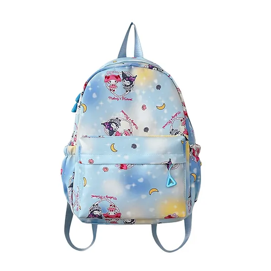 Primary School Backpack Starry Sky Large Capacity Nylon Full Print Cute New Kuromi Cartoon Creative Backpack