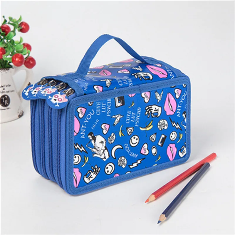 Oxford Cloth 72 Color 78 Hole Art Painting Pencil Case Student Stationery Bag Pencil Storage Bag Stationery Pencil Case