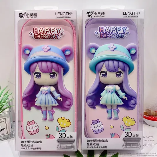 New EVA Pencil Case Stationery Box Student Cute Cartoon 3D Pencil Case