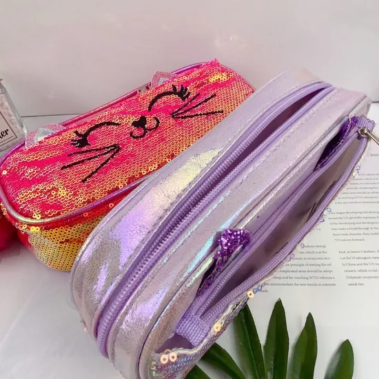 New Cartoon Large Capacity Pencil Case Cute Double-Layer Pencil Case Stationery Bag
