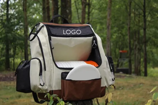 2024 New Customized Logo Large Capacity Outdoor Sports Frisbee Disc Golf Bag Backpack
