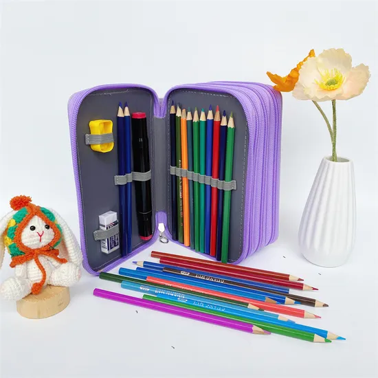 Large Capacity PU Pencil Case 72 Color Student Pencil Case Stationery Box Art Drawing Pencil Case