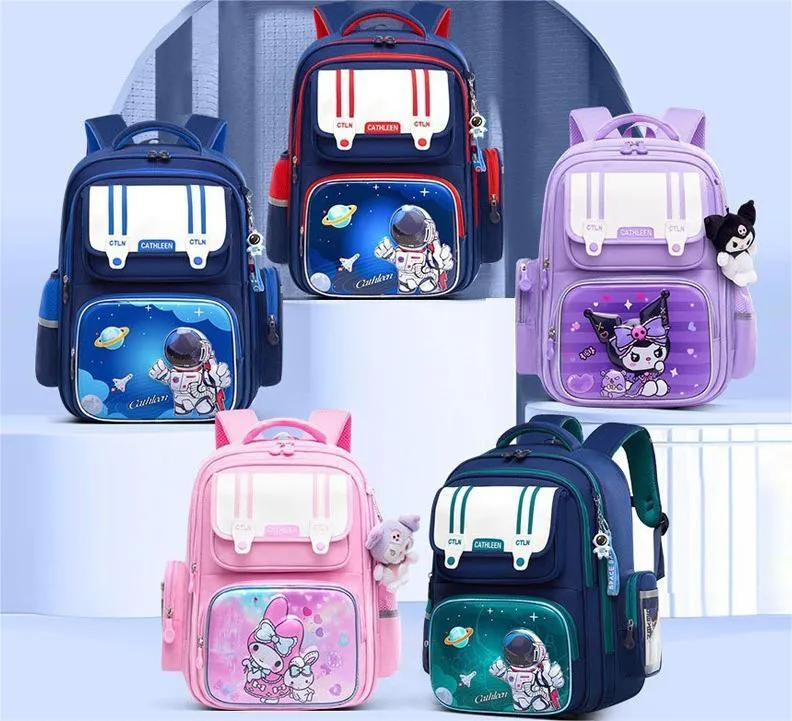 New Fashionable Cute Girls&prime; School Backpack for Primary School Students Backbone Protection and Load Reduction Backpack